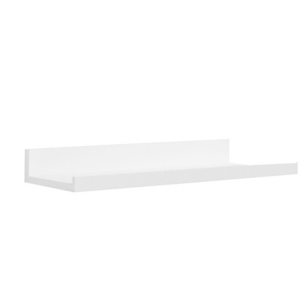 Pottery Barn Holman Handmade Floating Ledge Modern White Wood Shelf 11.5" x 24" - Picture 2 of 9